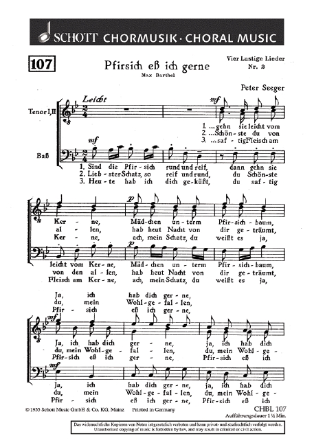 Front Cover Image Vier lustige Lieder 