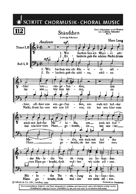 Front Cover Image Zwei Ständchen 