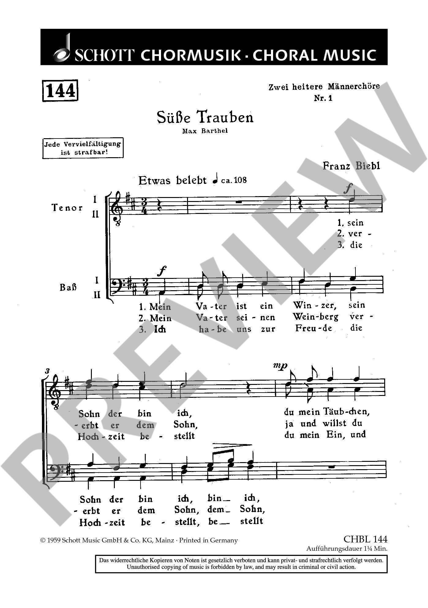 Other Cover Image Zwei heitere Männerchöre 