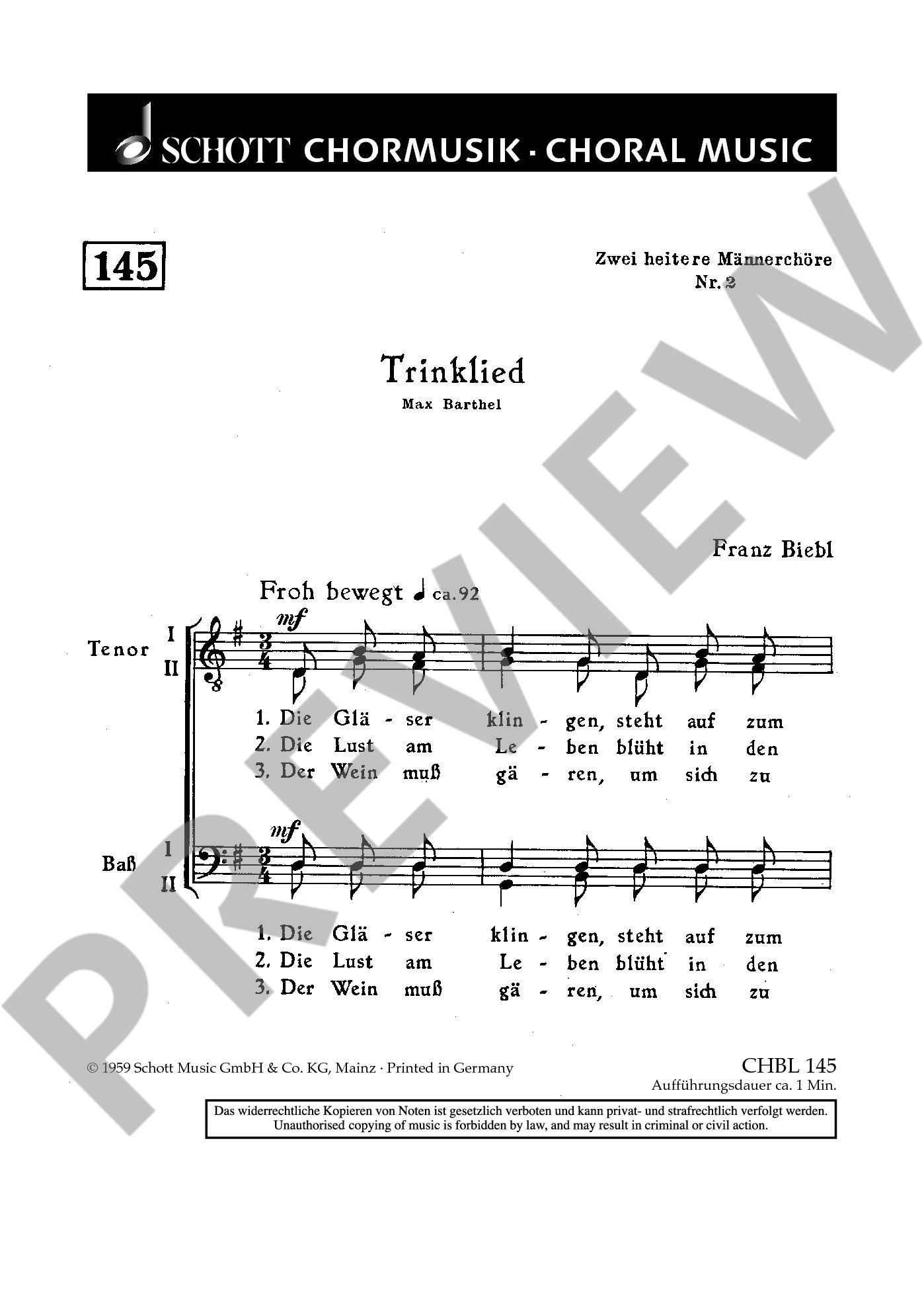 Other Cover Image Zwei heitere Männerchöre 