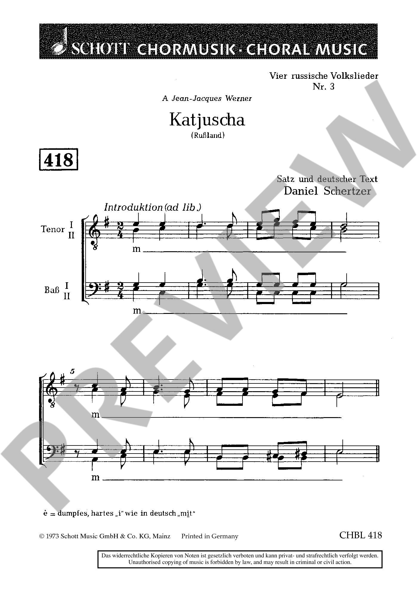 Other Cover Image Vier russische Volkslieder 