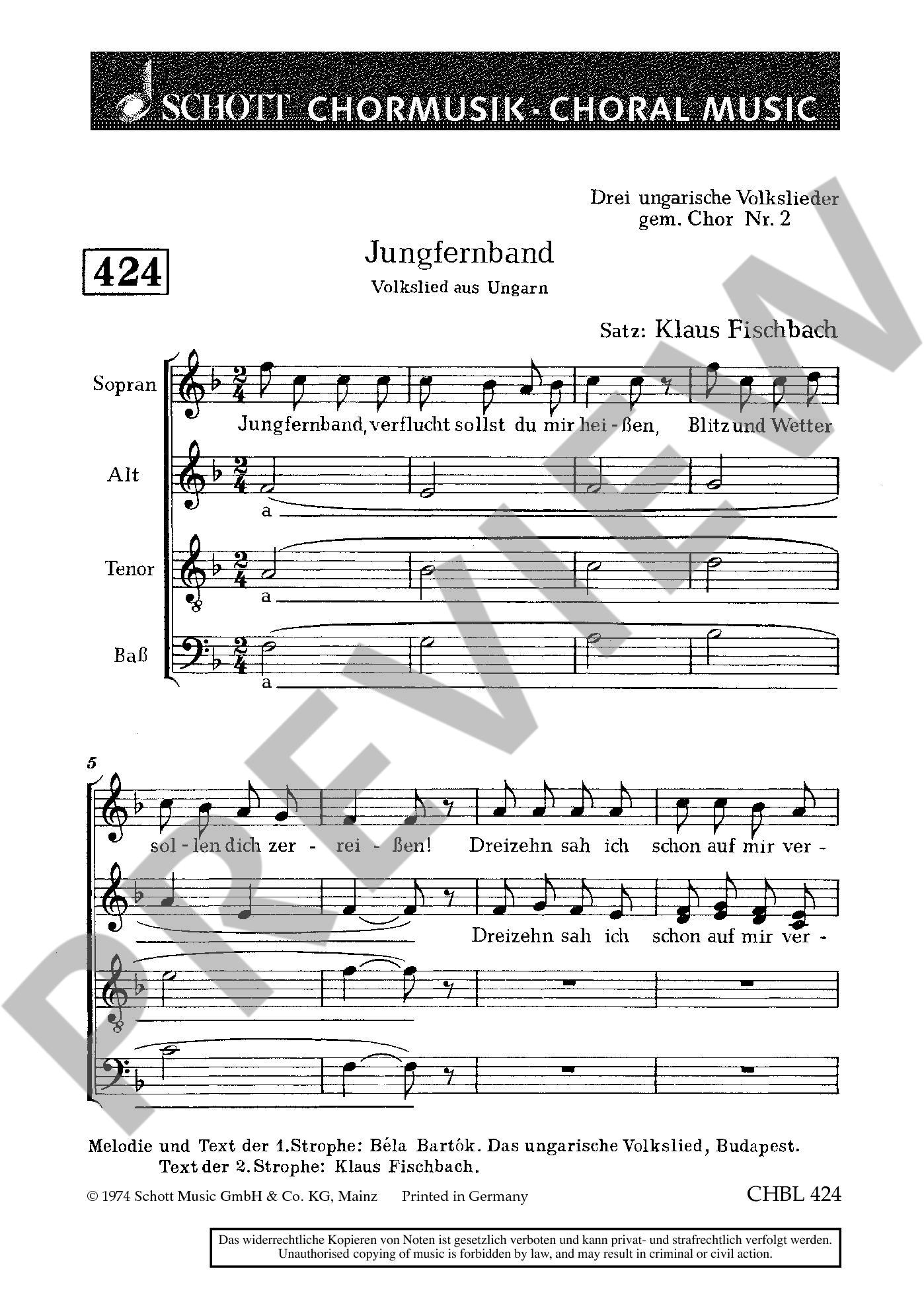 Other Cover Image Drei ungarische Volkslieder 