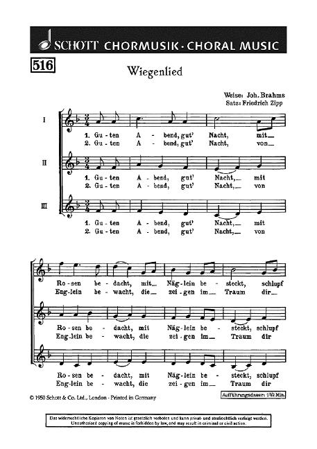 Front Cover Image Wiegenlied 