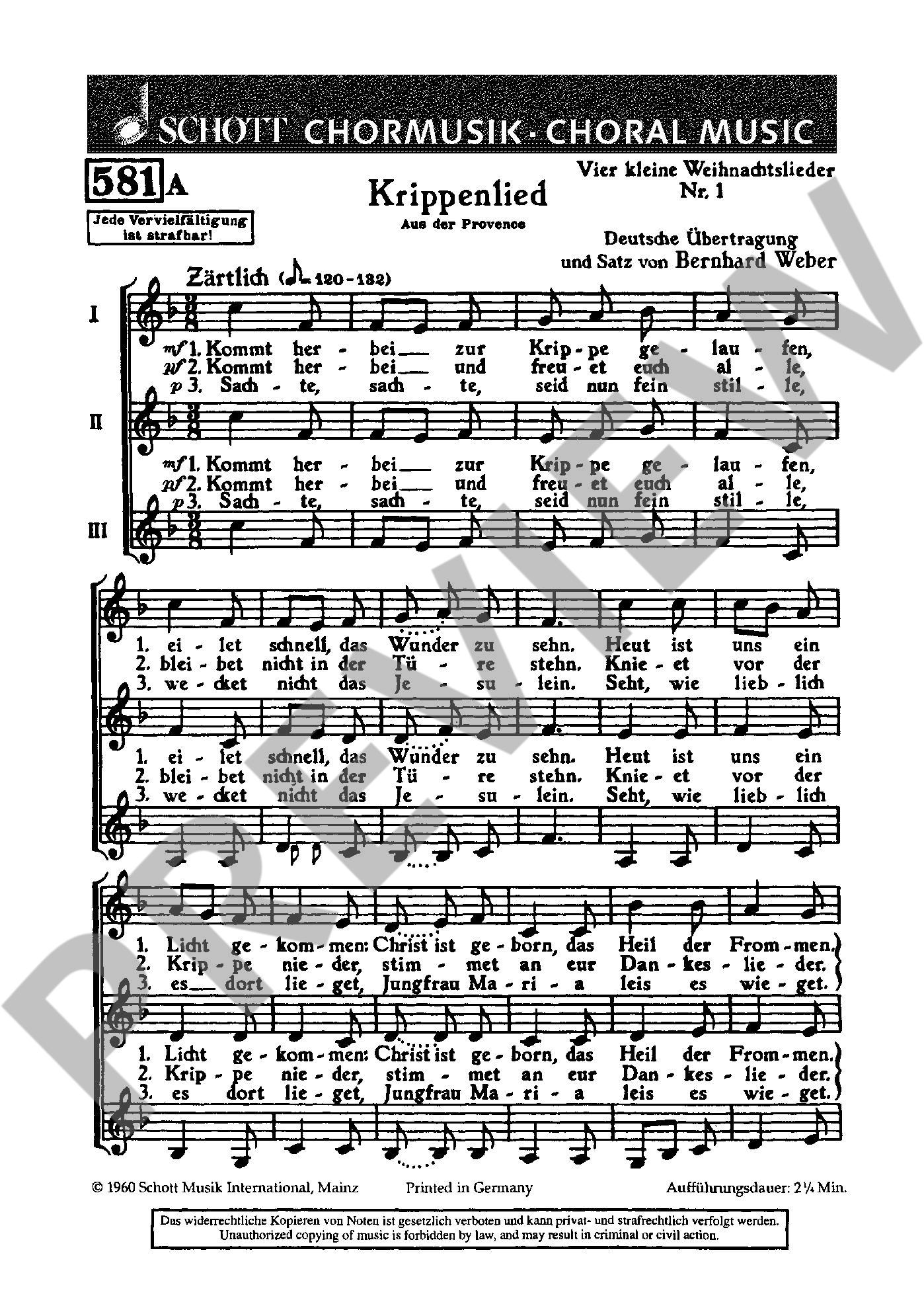 Other Cover Image Vier kleine Weihnachtslieder 