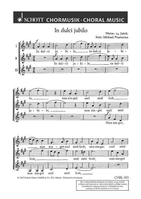 Front Cover Image In dulci jubilo 