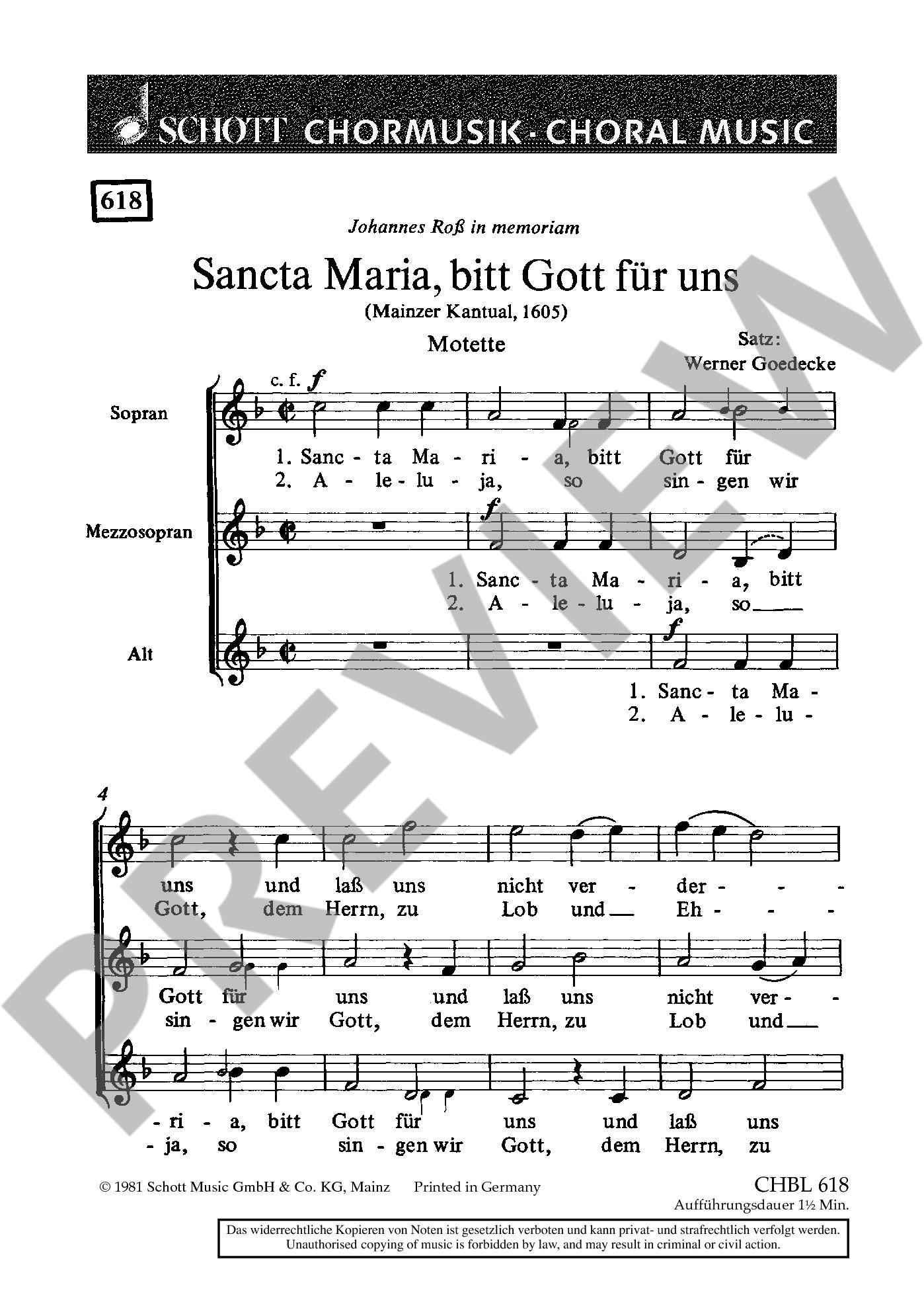 Other Cover Image Sancta Maria, bitt Gott für uns 