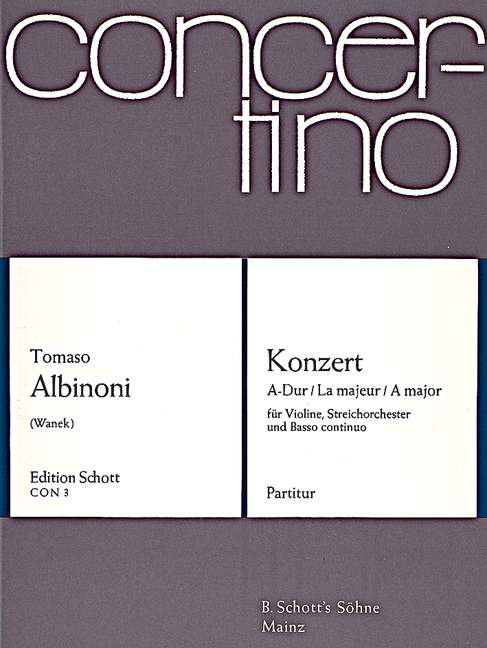 Front Cover Image Konzert A-Dur 