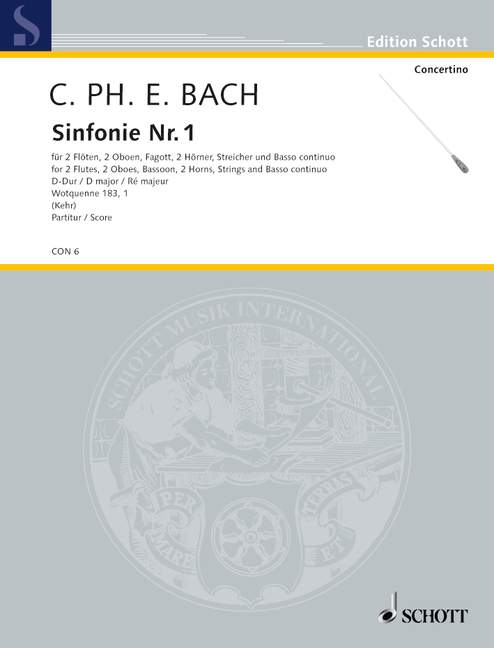 Front Cover Image Sinfonie Nr. 1 Wq 183/1 