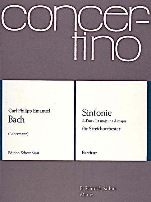 Front Cover Image Sinfonie A-Dur Wq 182/4 
