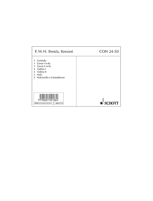 Front Cover Image Konzert F-Dur 
