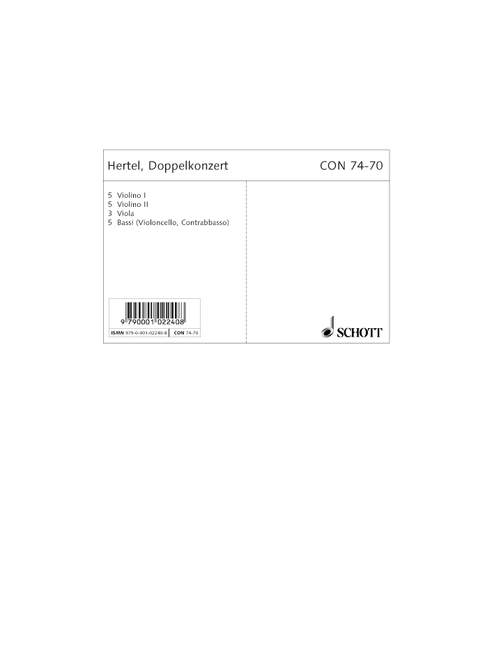 Front Cover Image Doppelkonzert Es-Dur 