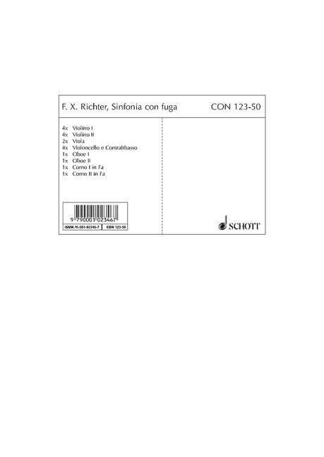 Front Cover Image Sinfonia con fuga g-Moll 