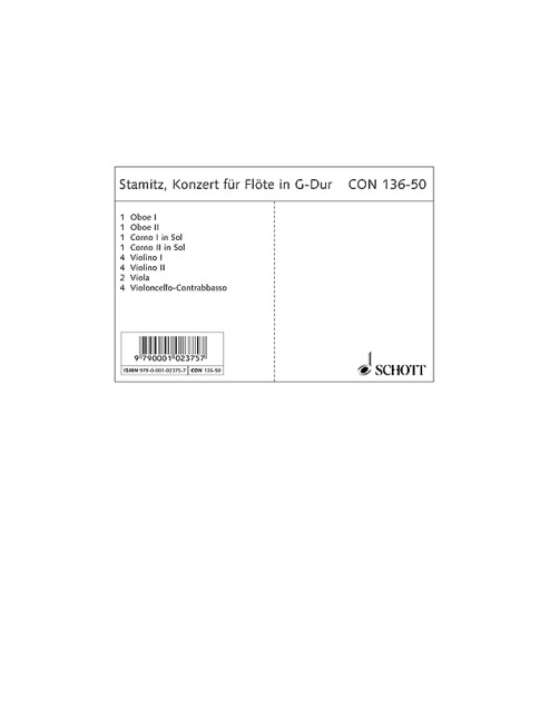 Front Cover Image Konzert G-Dur op. 29 