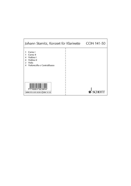Front Cover Image Konzert B-Dur 