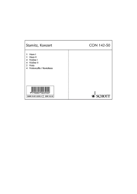 Front Cover Image Konzert G-Dur 