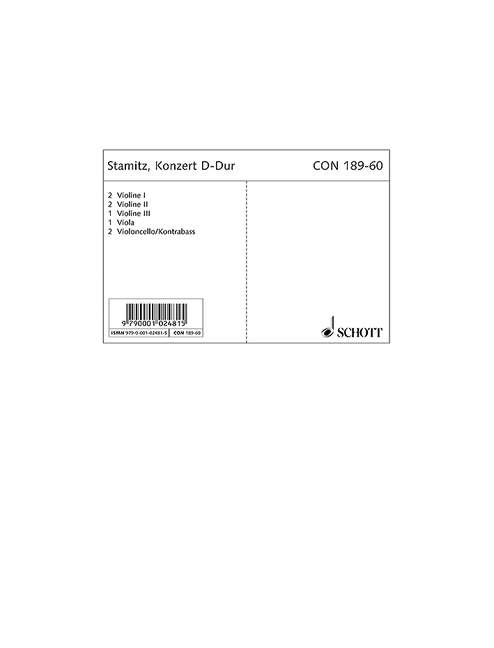 Front Cover Image Konzert D-Dur op. 10/1 
