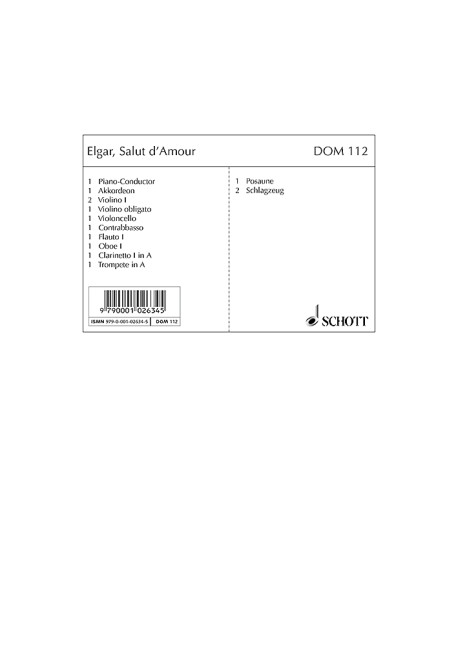 Front Cover Image Salut d'Amour op. 12 