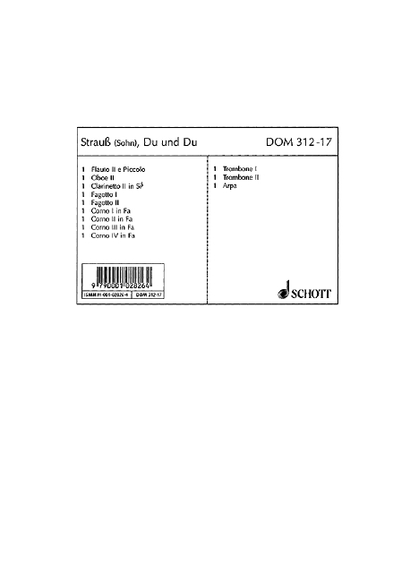 Front Cover Image Du und Du op. 367 