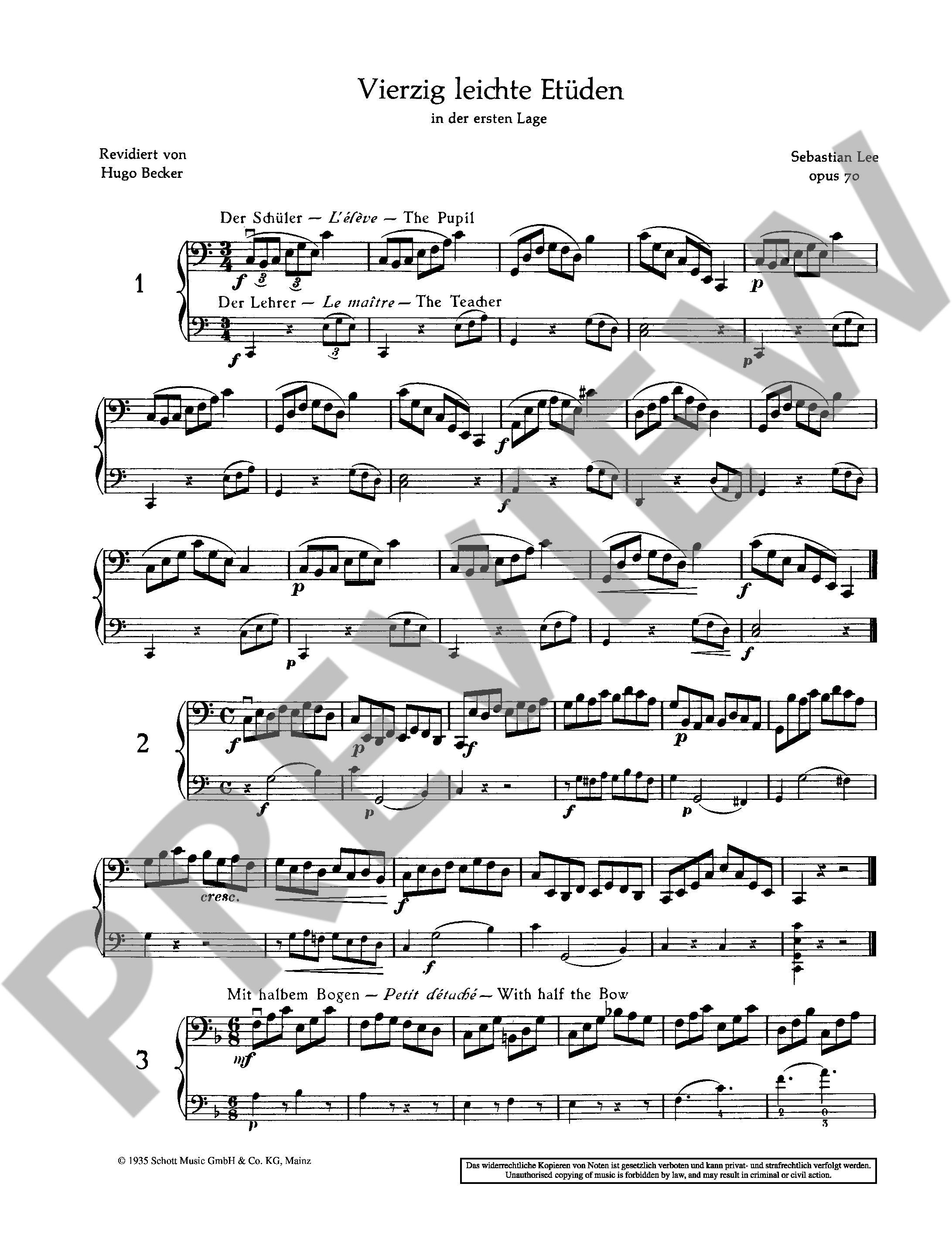 Other Cover Image 40 leichte Etüden op. 70 