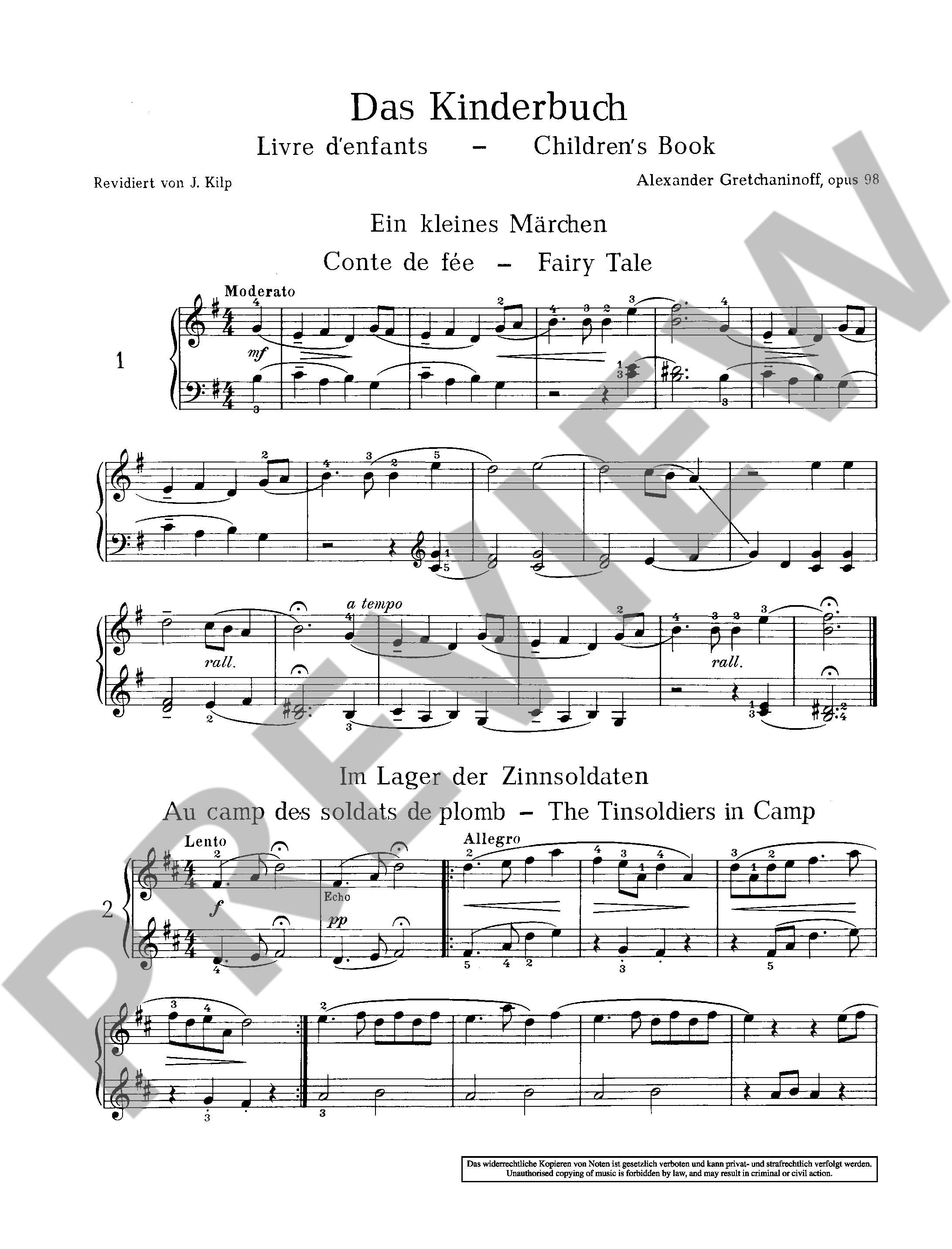 Other Cover Image Das Kinderbuch op. 98 