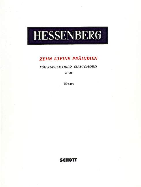 Front Cover Image Zehn kleine Präludien op. 35 