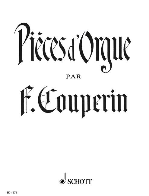 Front Cover Image Pièces d'Orgue 