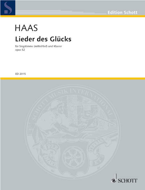 Front Cover Image Lieder des Glücks op. 52 