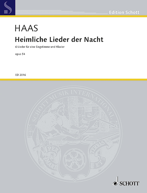 Front Cover Image Heimliche Lieder der Nacht op. 54 
