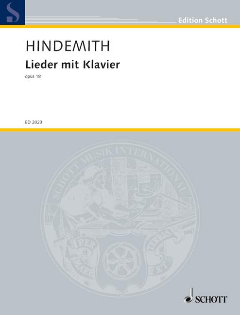 Front Cover Image Lieder mit Klavier op. 18 