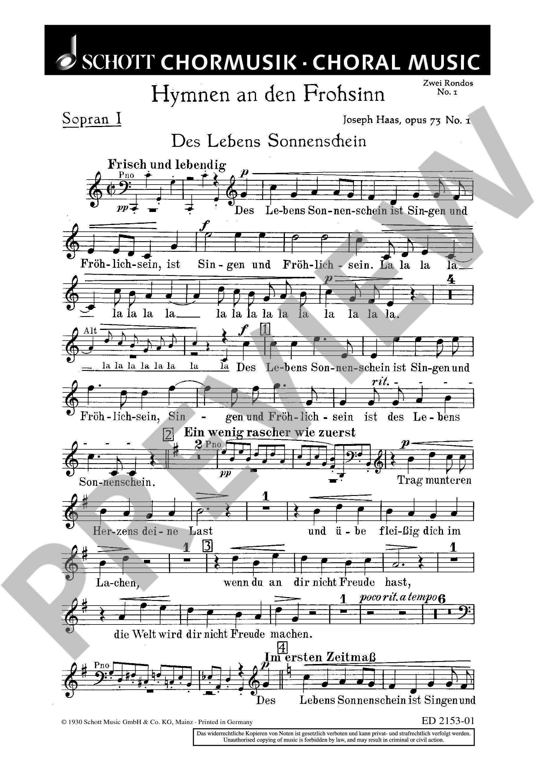 Other Cover Image Hymnen an den Frohsinn op. 73 