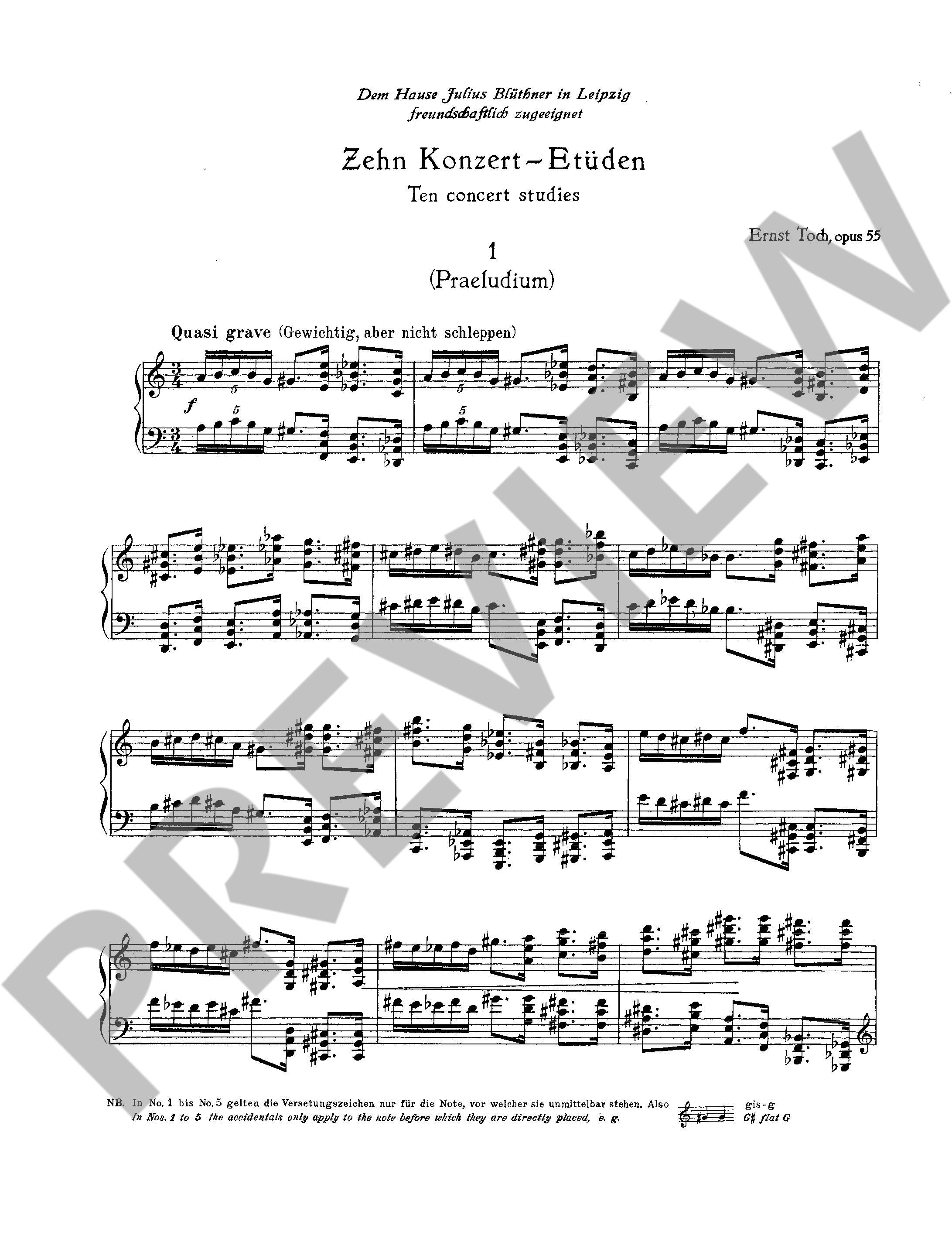 Other Cover Image 5 x 10 Etüden op. 55 