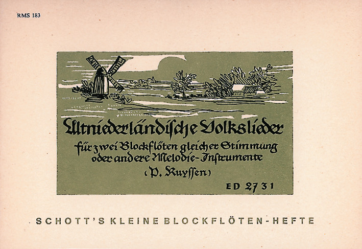 Other Cover Image Altniederländische Volkslieder 