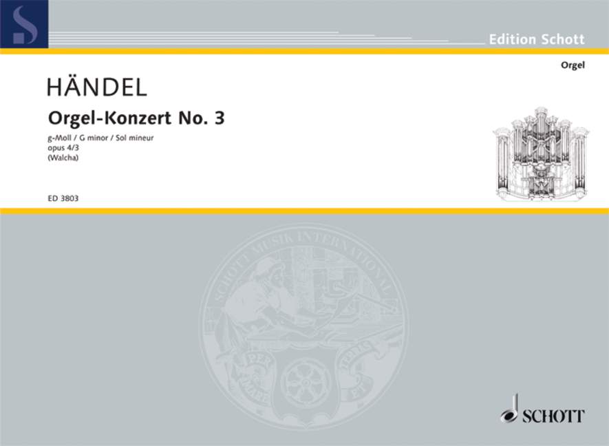 Front Cover Image Orgel-Konzert Nr. 3 g-Moll op. 4/3 HWV 291 