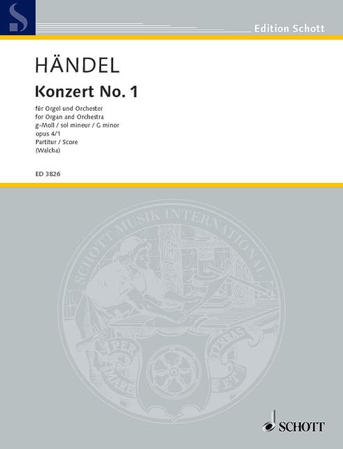 Front Cover Image Orgel-Konzert Nr. 1 g-Moll op. 4/1 HWV 289 