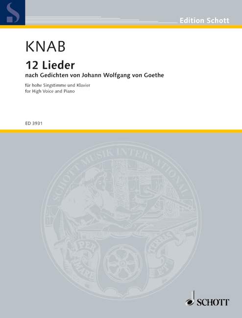 Front Cover Image 12 Lieder 