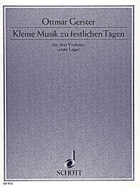 Front Cover Image Kleine Musik zu festlichen Tagen 