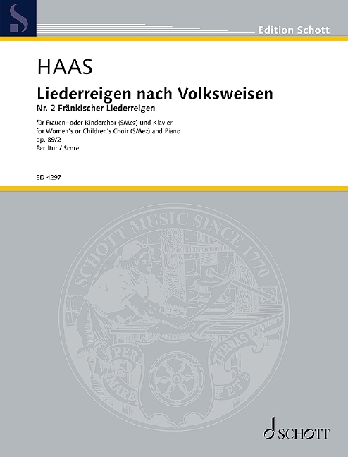 Front Cover Image Liederreigen nach Volksweisen op. 89/2 