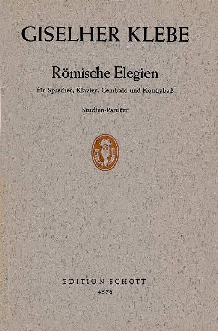 Front Cover Image Römische Elegien op. 15 