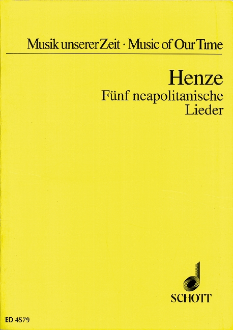 Front Cover Image Cinque canzoni napoletane 