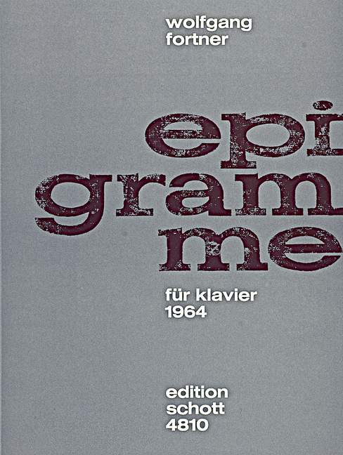 Front Cover Image Epigramme 
