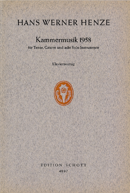 Front Cover Image Kammermusik 1958 