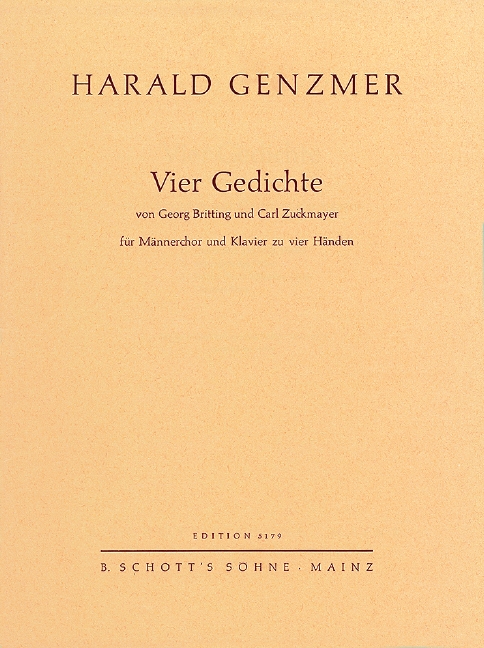 Front Cover Image Vier Gedichte GeWV 61 