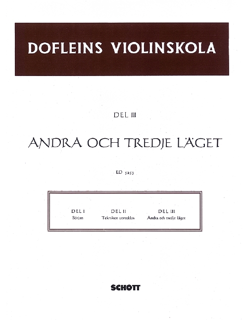 Front Cover Image Dofleins Violinskola Band 3