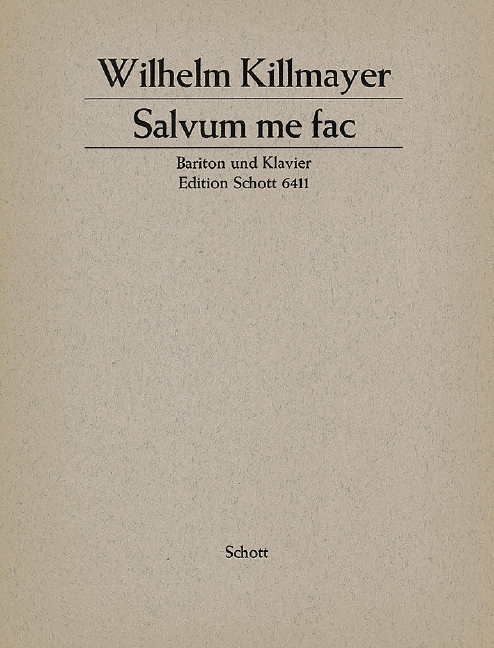 Front Cover Image Salvum me fac 