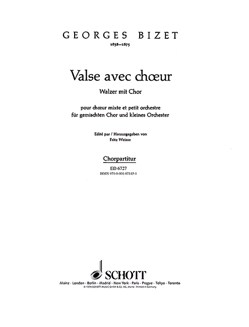 Front Cover Image Valse avec choeur 