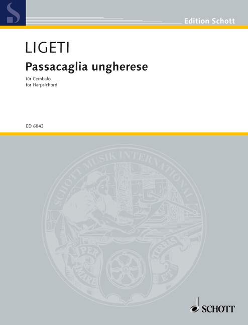 Front Cover Image Passacaglia ungherese 