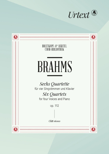 Other Cover Image 6 Quartette für vier Singstimmen  op. 112