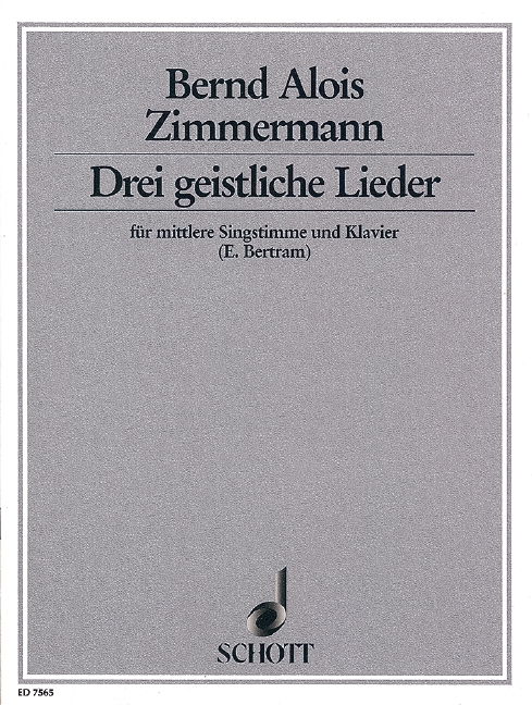 Front Cover Image Drei geistliche Lieder 