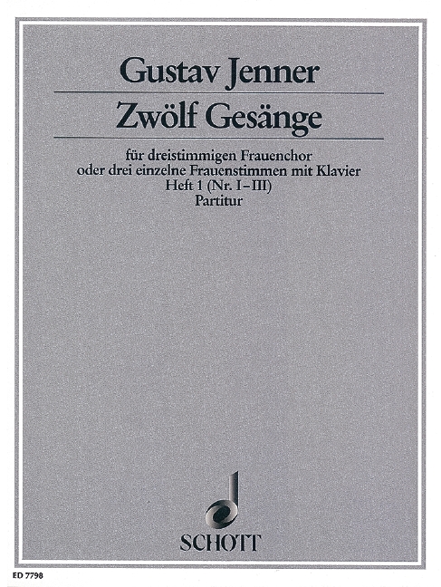 Front Cover Image Zwölf Gesänge op. 3 Heft 1