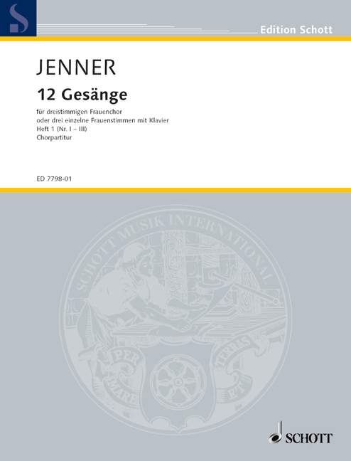 Front Cover Image Zwölf Gesänge op. 3 